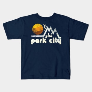 Retro Ski Park City Kids T-Shirt